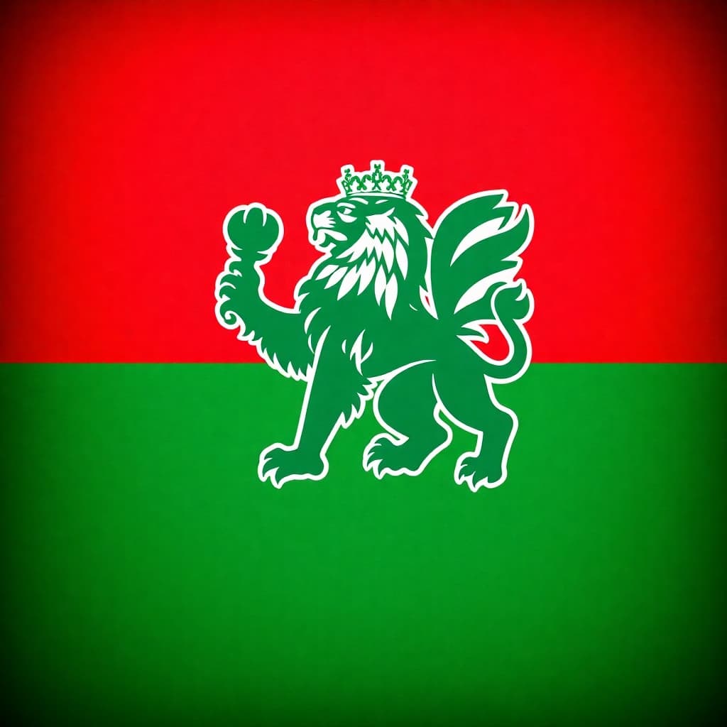 The flag of Bulgaria with a lion