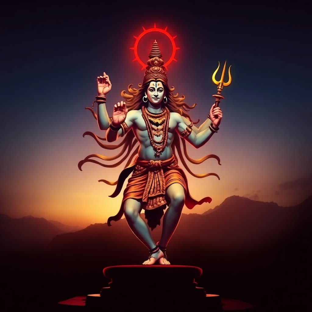 Lord Shiva dancing tandava