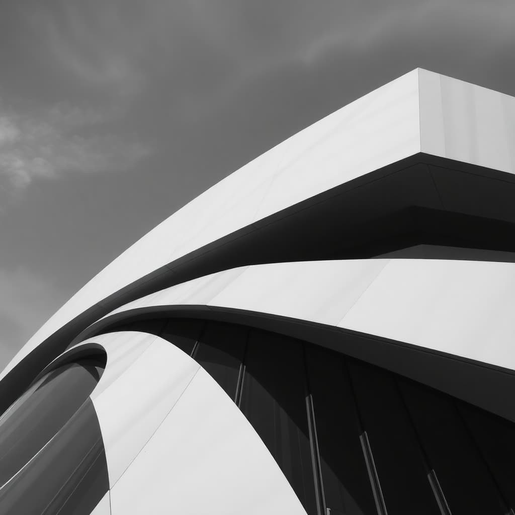 Modern architecture in grayscale