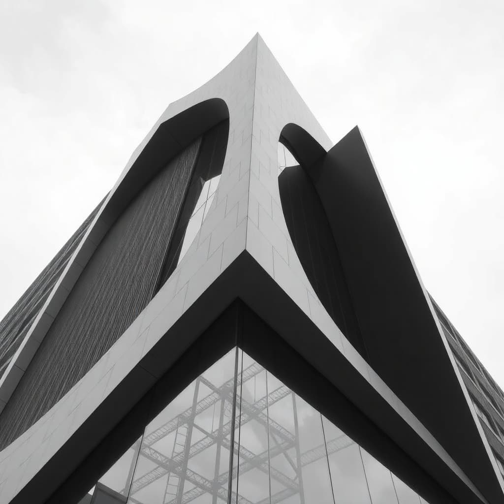 Modern architecture in grayscale