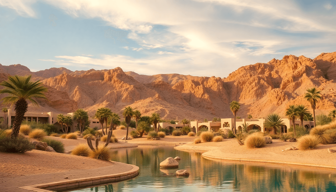 A desert oasis