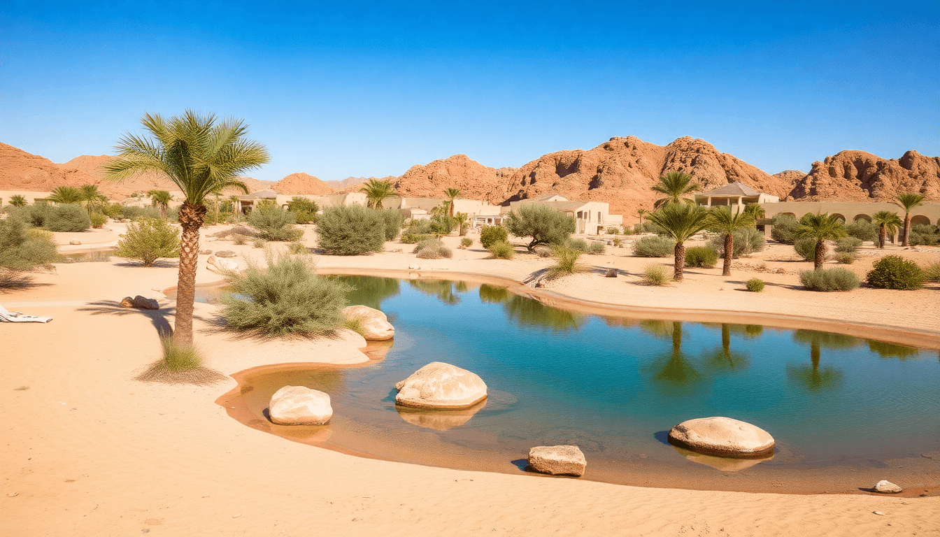 A desert oasis