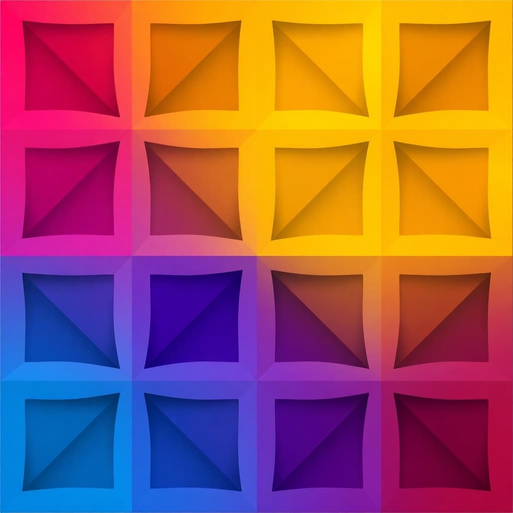 Abstract geometric patterns in vibrant gradient colors