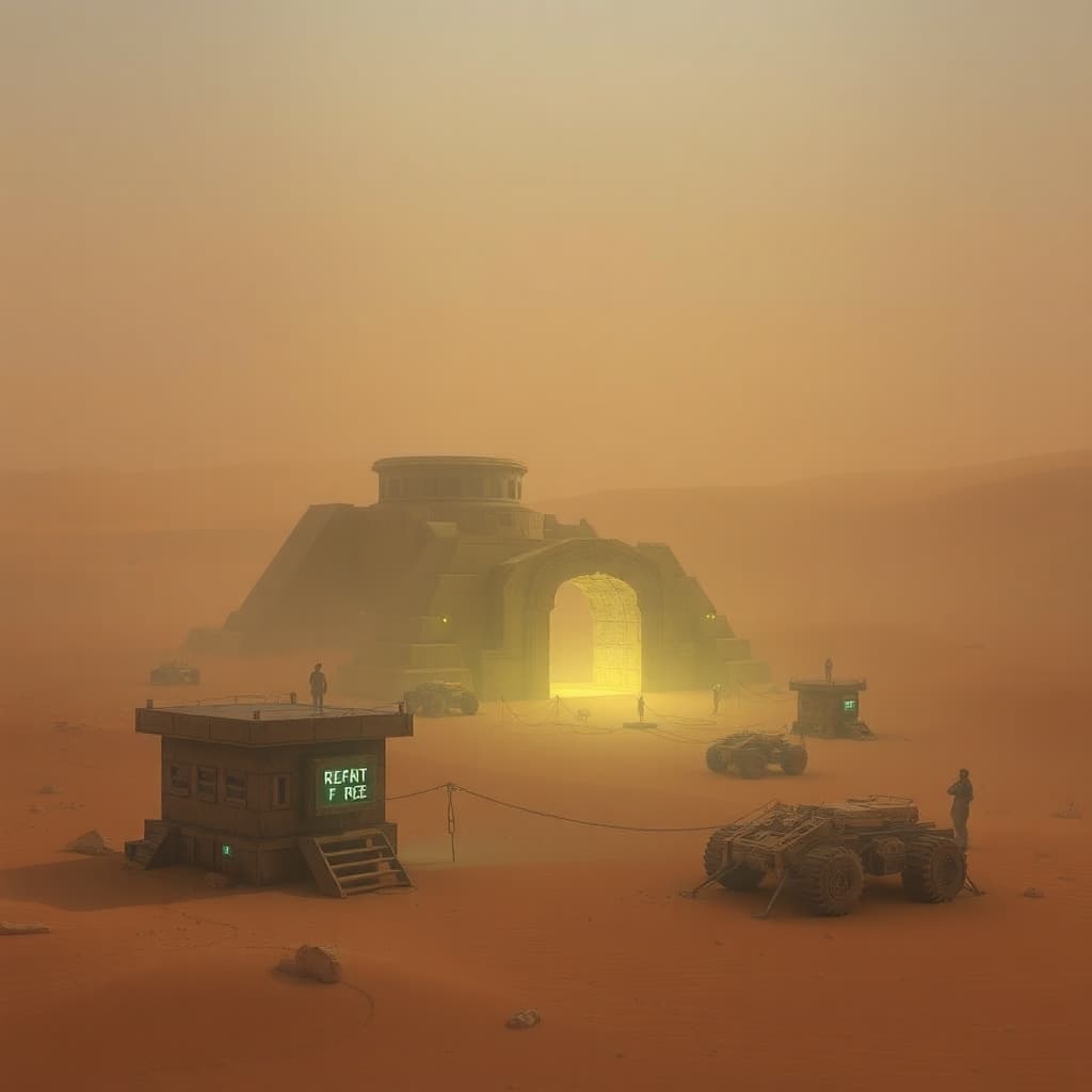 Forgotten civilization's technology beneath desert sands