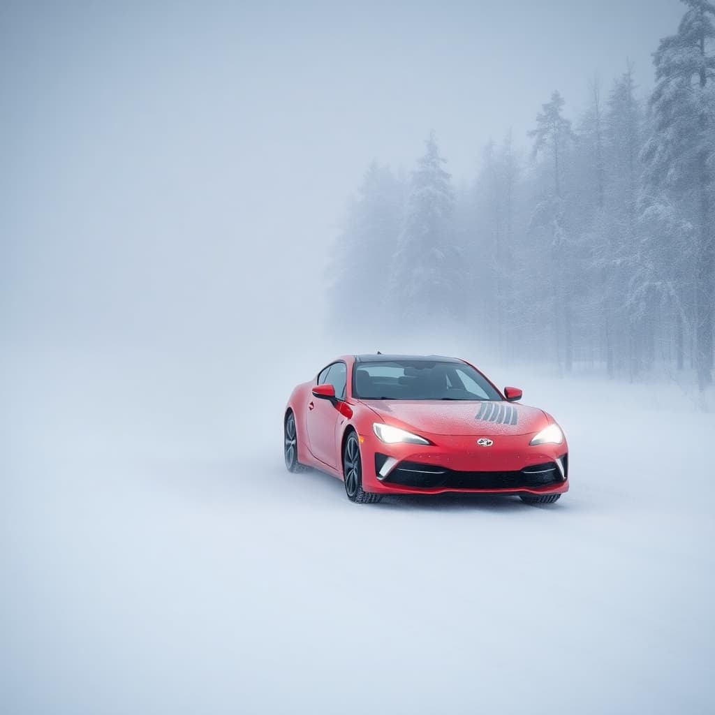 a car on the snow
