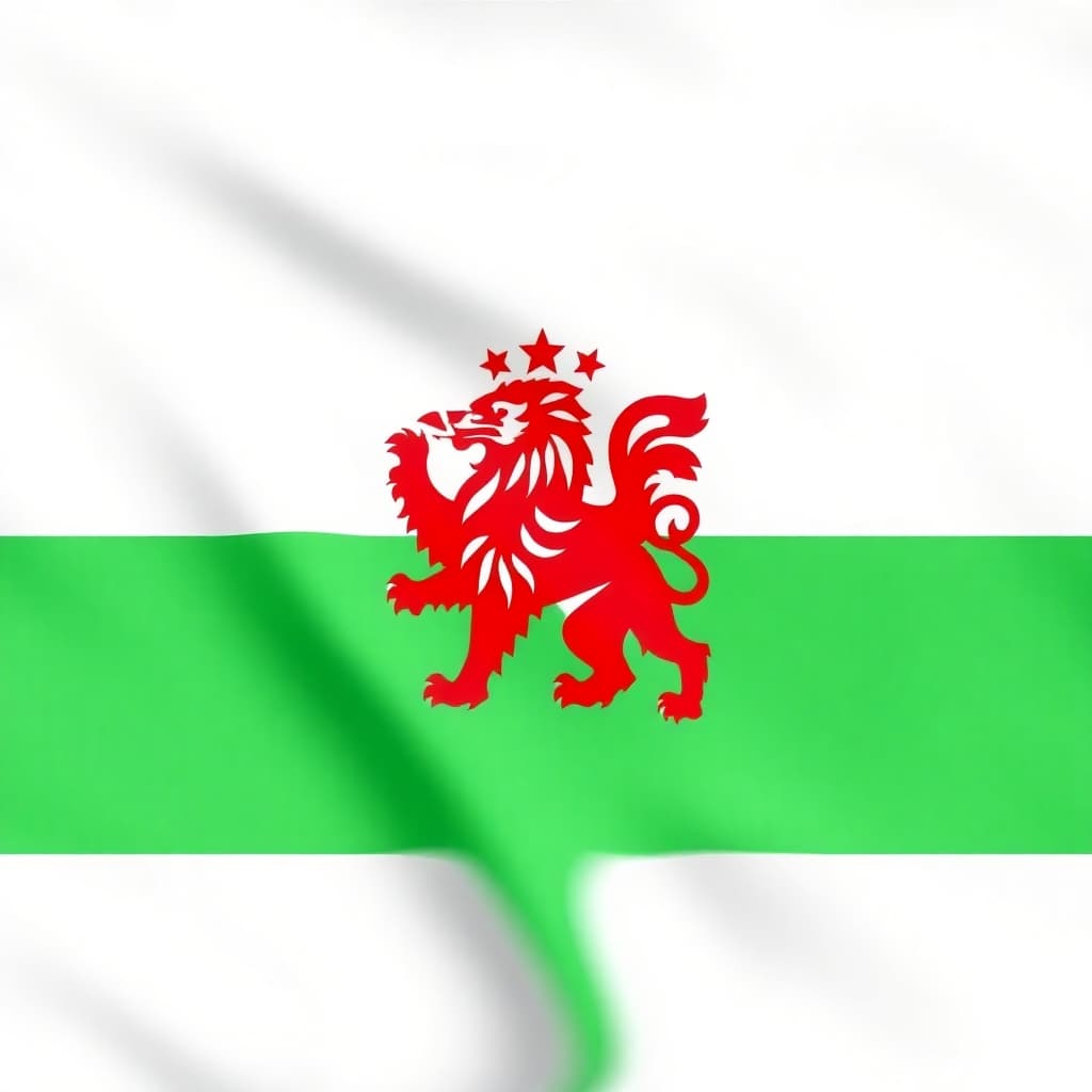 The flag of Bulgaria with a lion
