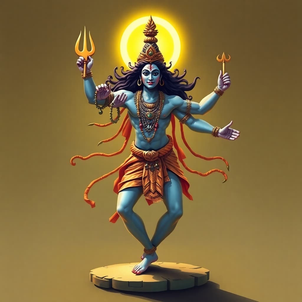 Lord Shiva dancing tandava